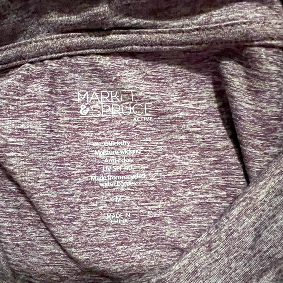 Market & Spruce Active Lola Cowl Neck Pullover Purple Size Medium - Picture 6 of 7